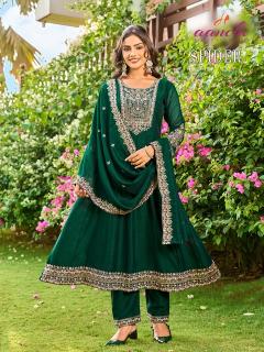Aanchi spider anarkali wholesale bazaar kurti